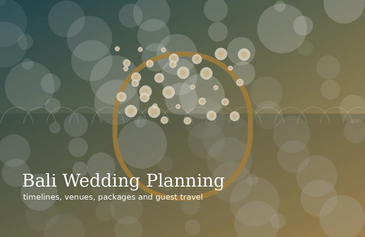 Bali wedding planning guide visual